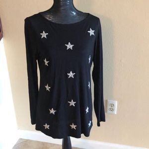 Inc black embellished tunic